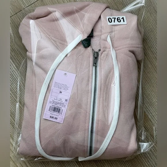 Wild Fable - Women's Merrow Edge Hooded Zip-Up Sweatshirt - Wil Blush XXS & M - Picture 10 of 12